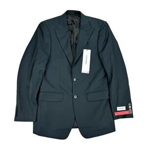 Calvin Klein Mens X Slim Fit Wool Blend Stretch Suit Jacket Green 38L